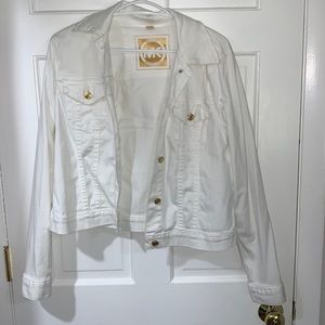 NWOT Michael Kors white denim jacket